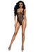 "Sheer Mesh Crystal Bodysuit - Os - Black DG-13922BLKOS"