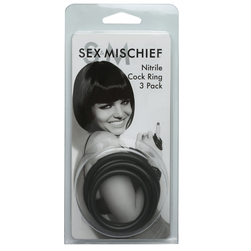 Sportsheets Sex and Mischief Nitrile Cock Rings 3 Pack