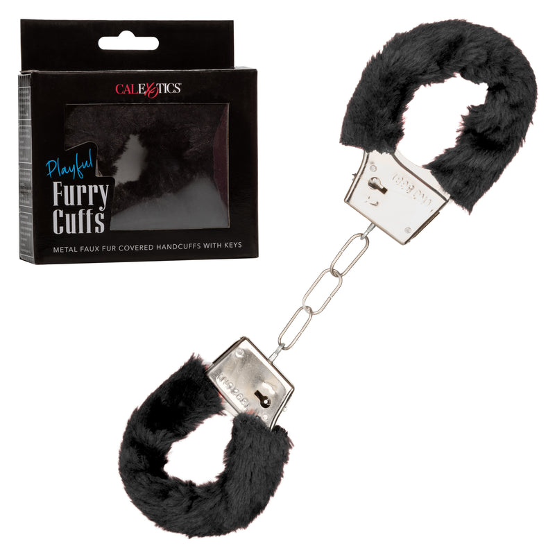 CalExotics Playful Furry Cuffs - Black