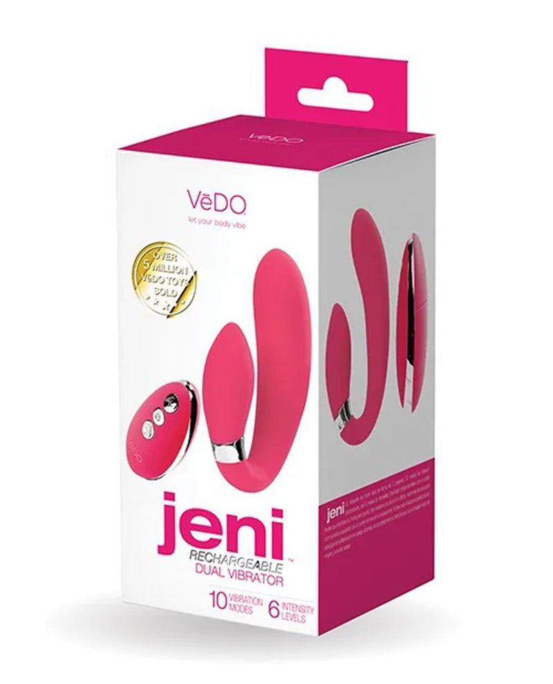 VeDO Jeni C-Shaped Dual Motor Vibe With Remote - Pink