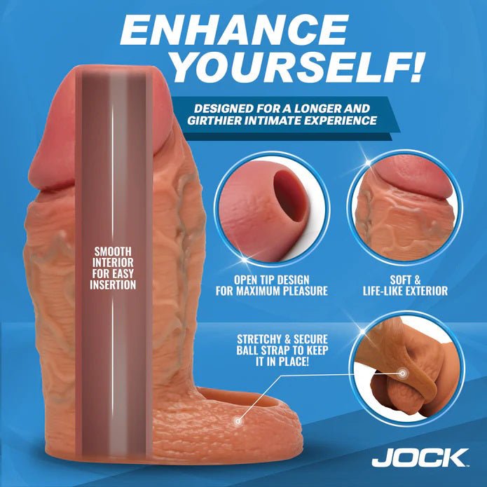 Curve Toys Jock Silicone Penis Extension Sleeve - Medium