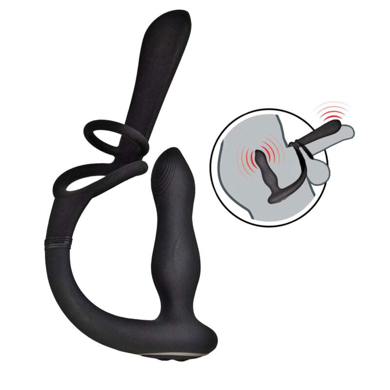 Nasstoys Enhancer Vibro Plug and Penis Sheath - Black