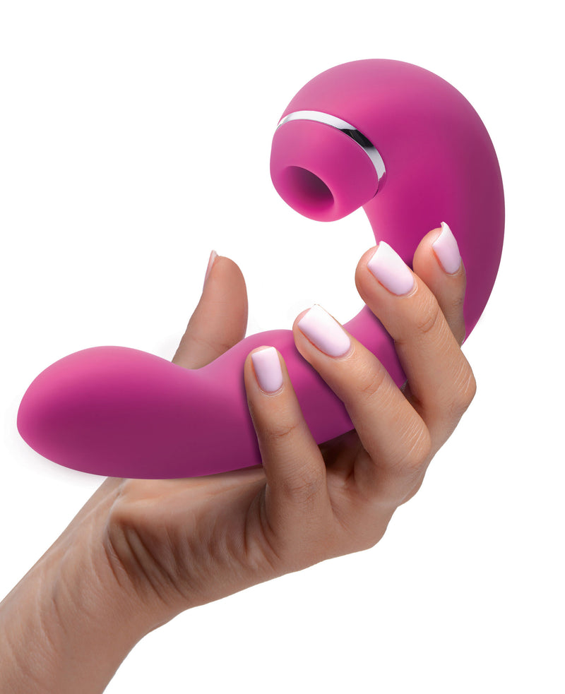 XR Brands Shegasm 5 Star 10x Tapping G-Spot Vibe With Suction - Pink