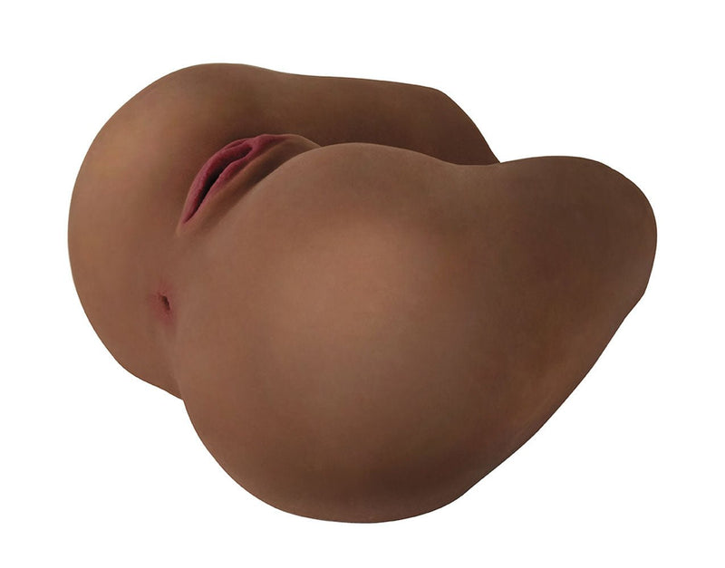 Curve Toys Mistress Chanel Vibrating Missionary Chocolate - Stroker Masturbator - Realistic Body Part Stroker