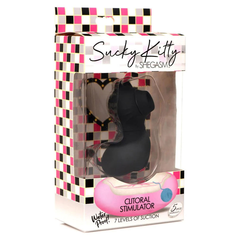 XR Brands Sucky Kitty 7x Clitoral Stimulator - Black