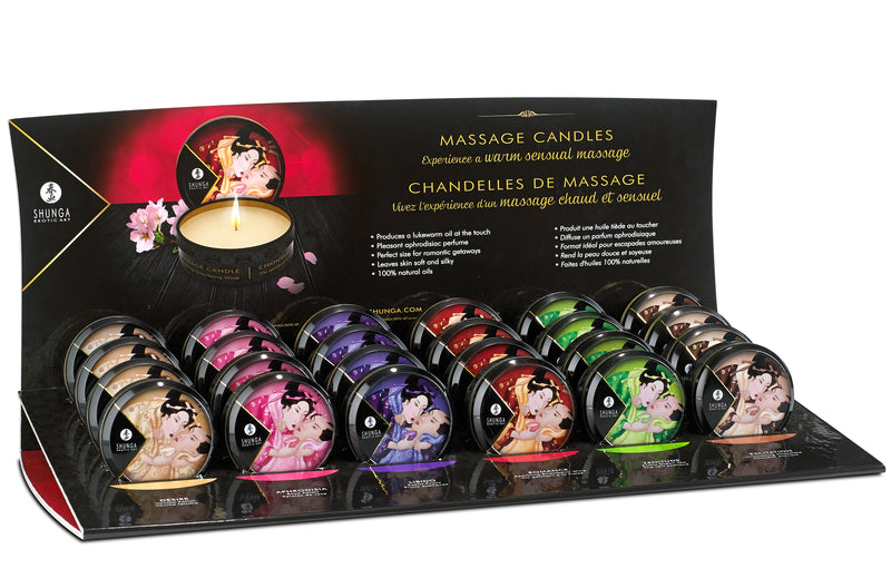 Shunga Mini Massage Candle Display - 24 Count