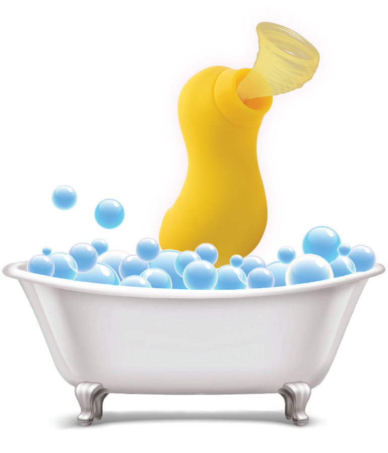 XR Brands Sucky Ducky Silicone Clitoral Stimulator - Yellow