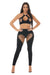 "Heart Rate Halter Bra and Legging 2 Piece Set - Black - Os PKL-23118BLKOS"