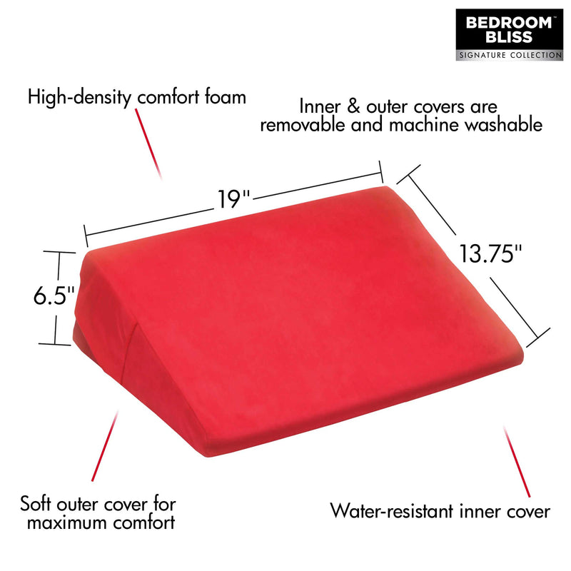 XR Brands Love Cushion Small Wedge Pillow - Red