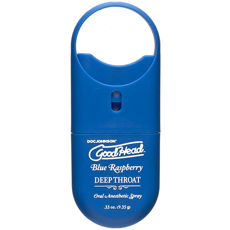 Doc Johnson Goodhead - Deep Throat Spray to-Go - Blue Raspberry - .33 Oz.