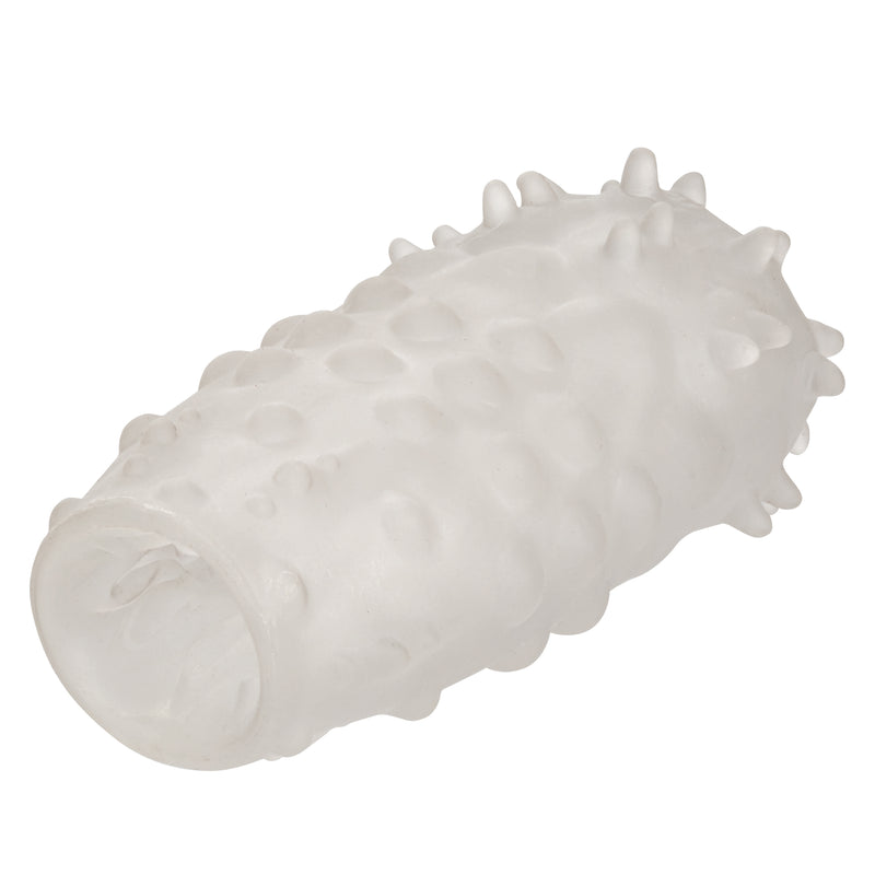 CalExotics Boundless Reversible Nubby Stroker - Clear - Stroker Masturbator - Stroker Sleeve