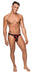 "Kiss Me - Micro Thong v - Small/ Medium - Sheer Lips MP-454232BKSM"