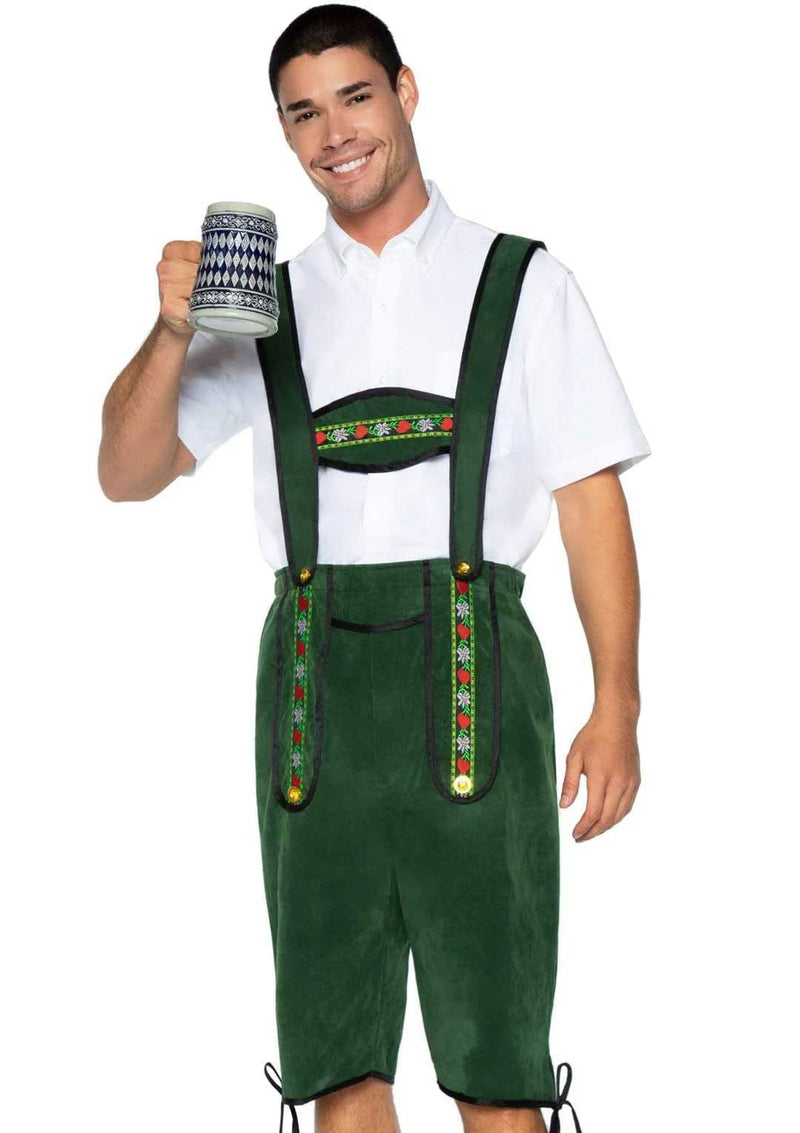 Leg Avenue Men's Beerfest Lederhosen Oktoberfest Costume - X-Large - Green