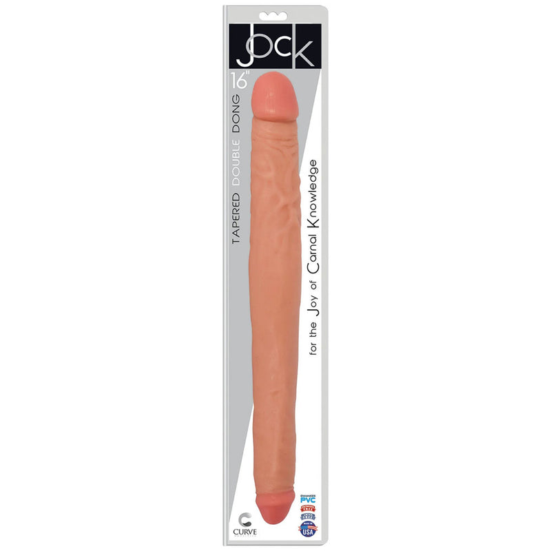 Curve Toys Jock 16 Inch Tapered Double Dong - Vanilla