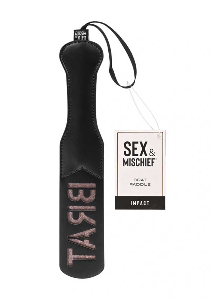 Sportsheets Brat Paddle - Black / Rose Gold