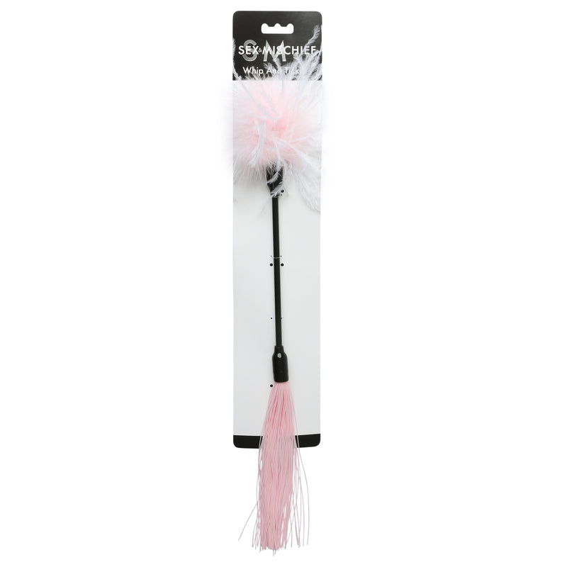 Sportsheets Sex and Mischief Whip and Tickle - Pink and White