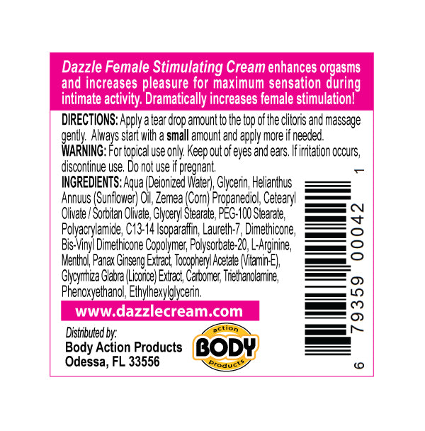 Body Action Dazzle Cream 50 Pc. Sample Display