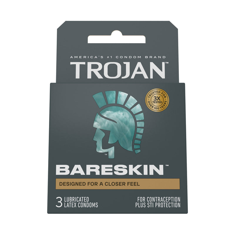 Paradise Marketing Trojan Sensitivity Bareskin Lubricated Condoms - 3 Pack