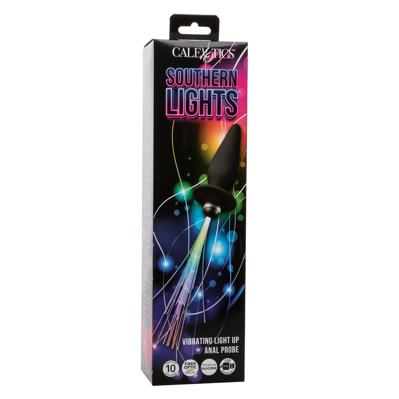 CalExotics Southern Lights - Vibrating Light Up Anal Probe - Black