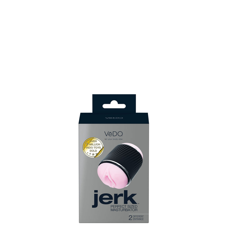 VeDO Jerk Perfect Sized Masturbator - Pink - Stroker Masturbator - Realistic Mini Stroker
