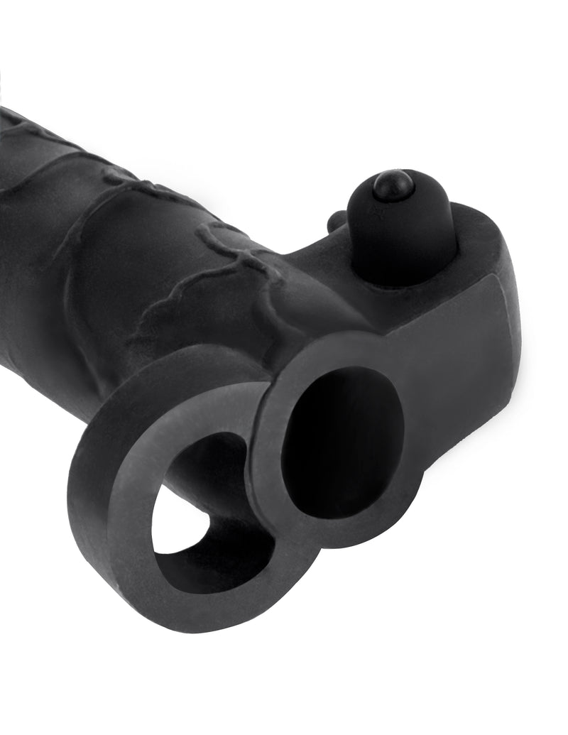 Pipedream Fantasy X-Tensions Vibrating Real Feel 2-Inch Extension - Black