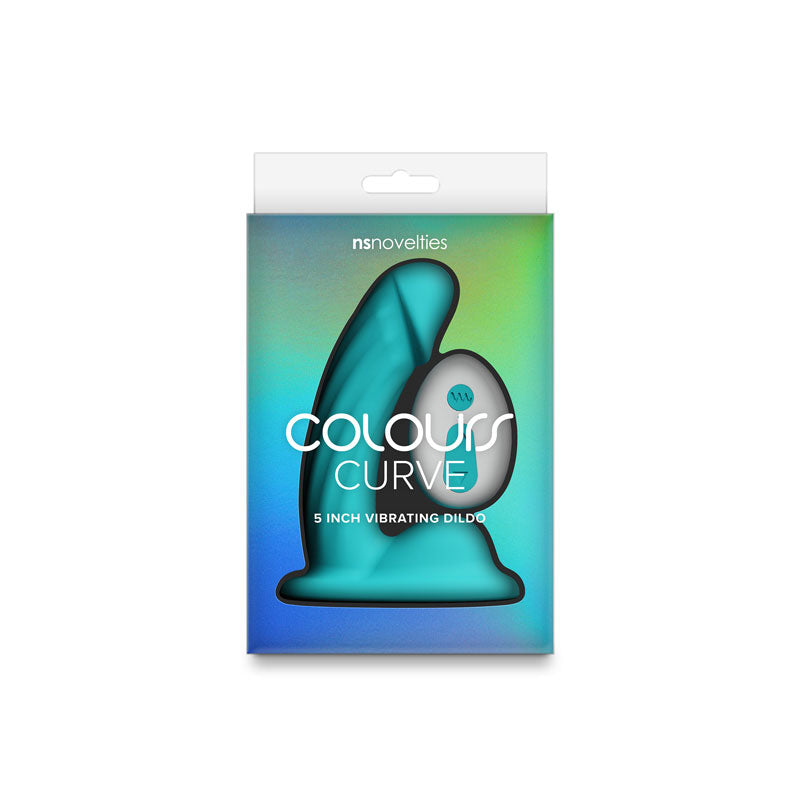nsnovelties Colours Curve Vibrating 5" Dildo - Teal