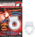 "The Macho Crystal Collection Vibrating Cock Ring- Clear NW2369"