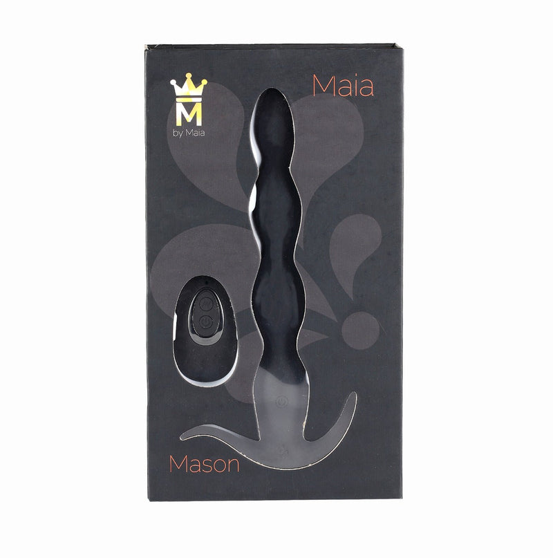 Maia Toys Mason Remote Control Silicone Butt Plug - Black