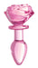 "Pink Rose Glass Anal Plug - Small BTYS-AG650-SML"