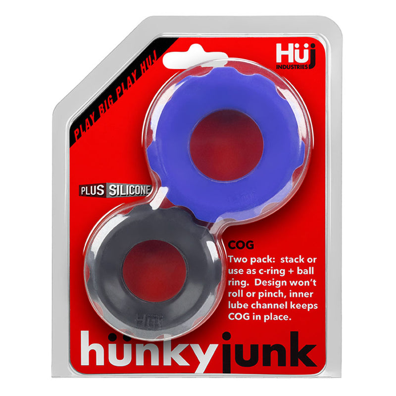 Oxballs Hunkyjunk Cog 2 - Size C-Ring - Cobalt / Tar