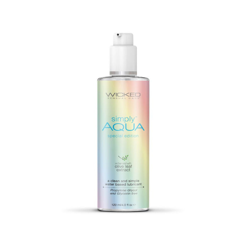 Wicked Sensual Care Simply Aqua Water Based Lubricant - 4 Fl. Oz. - Special Edition
