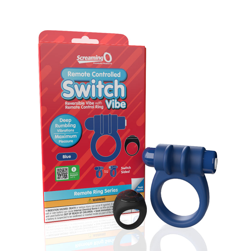 Screaming O Screaming O Remote Controlled Switch Vibrating Ring - Blue