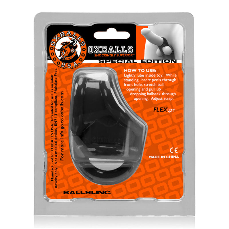 Oxballs Oxballs Ballsling Cocksling W / Splittler - Black