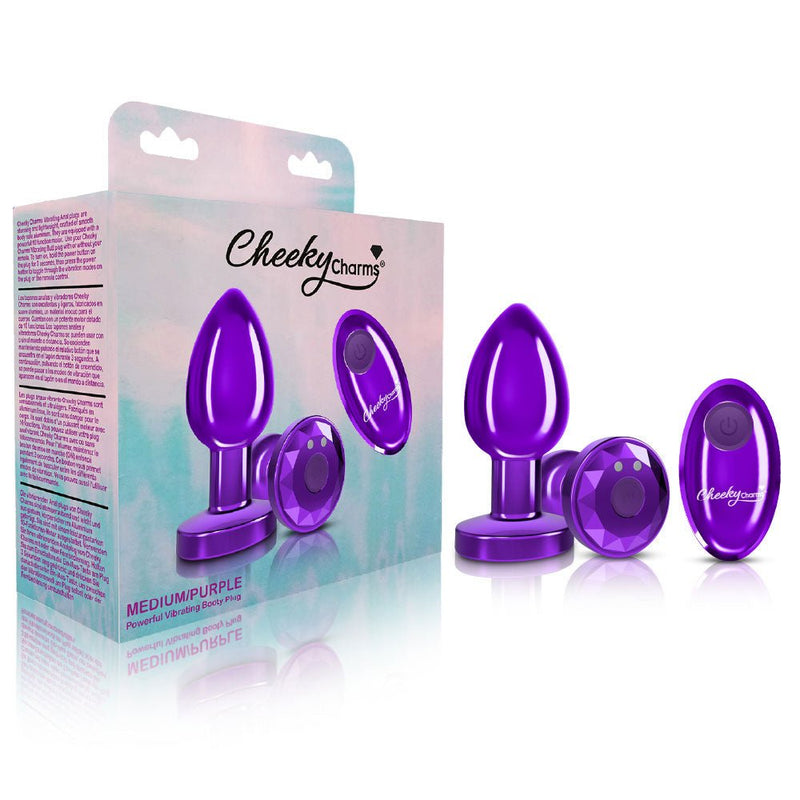 Viben Vibrating Purple Metal Remote Plug - Medium