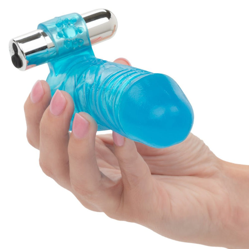 CalExotics Up Extended It Up Vibrating Extension Sleeve - Blue Rechargeable