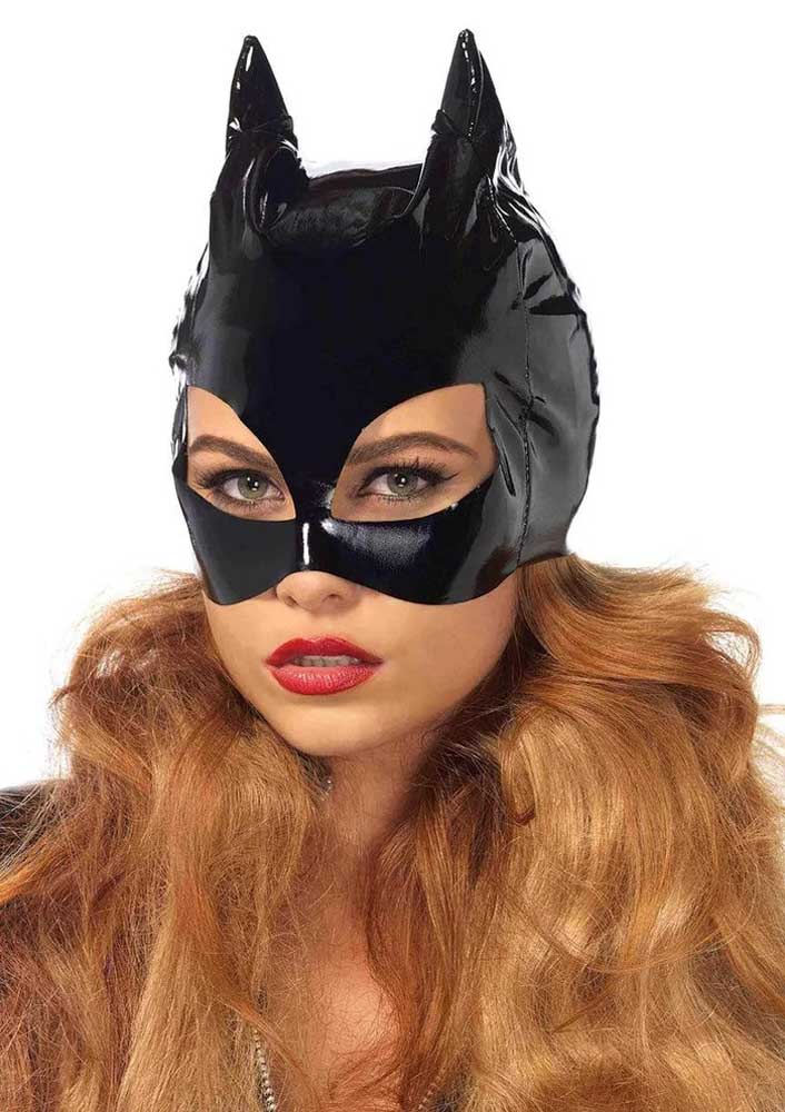 Leg Avenue Vinyl Cat Mask - Black