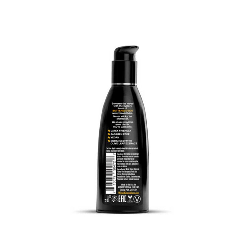 Wicked Sensual Care Butterscotch Flavored Water Based Lubricant - 2 Oz