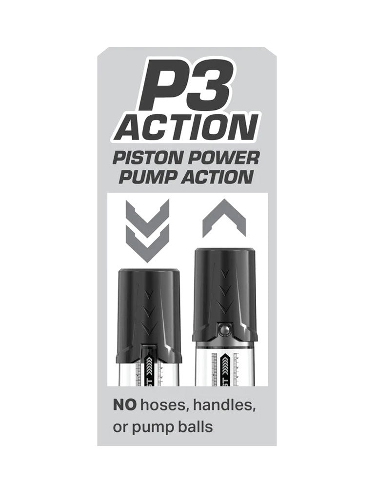 Pipedream Pump Worx Max Boost - Black/Clear - Penis Pump - With Pump Action Handle