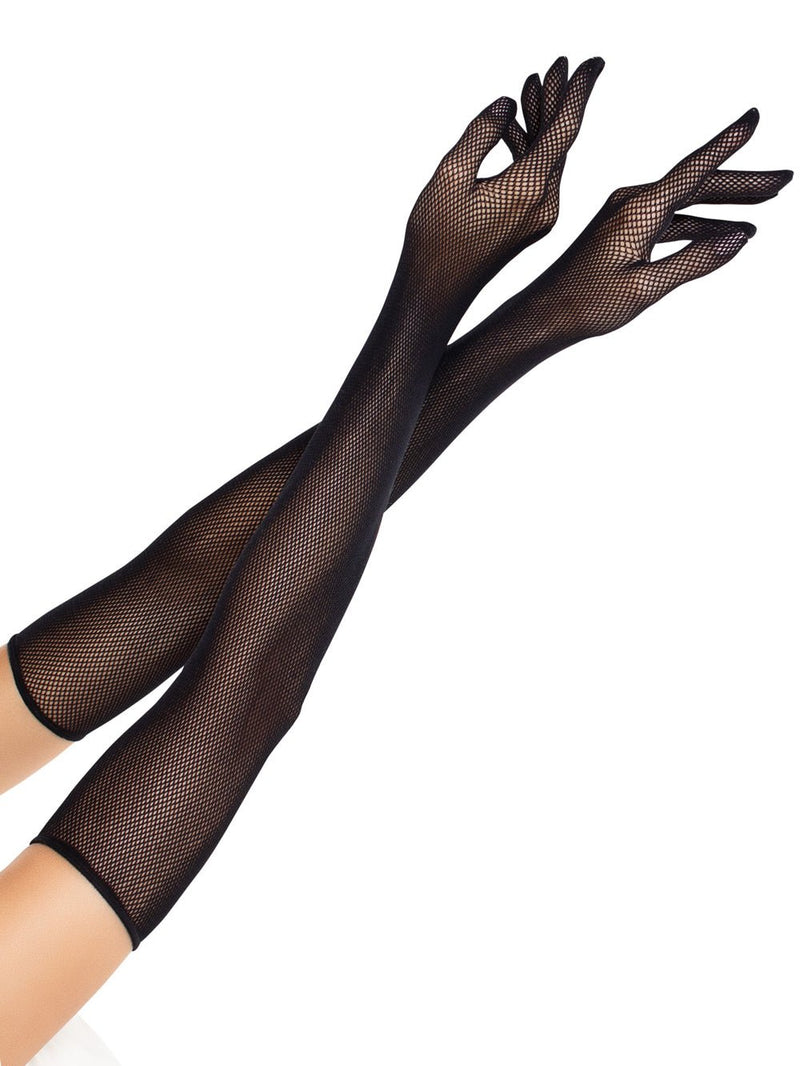 Leg Avenue Opera Length Fishnet Gloves O/s - Black