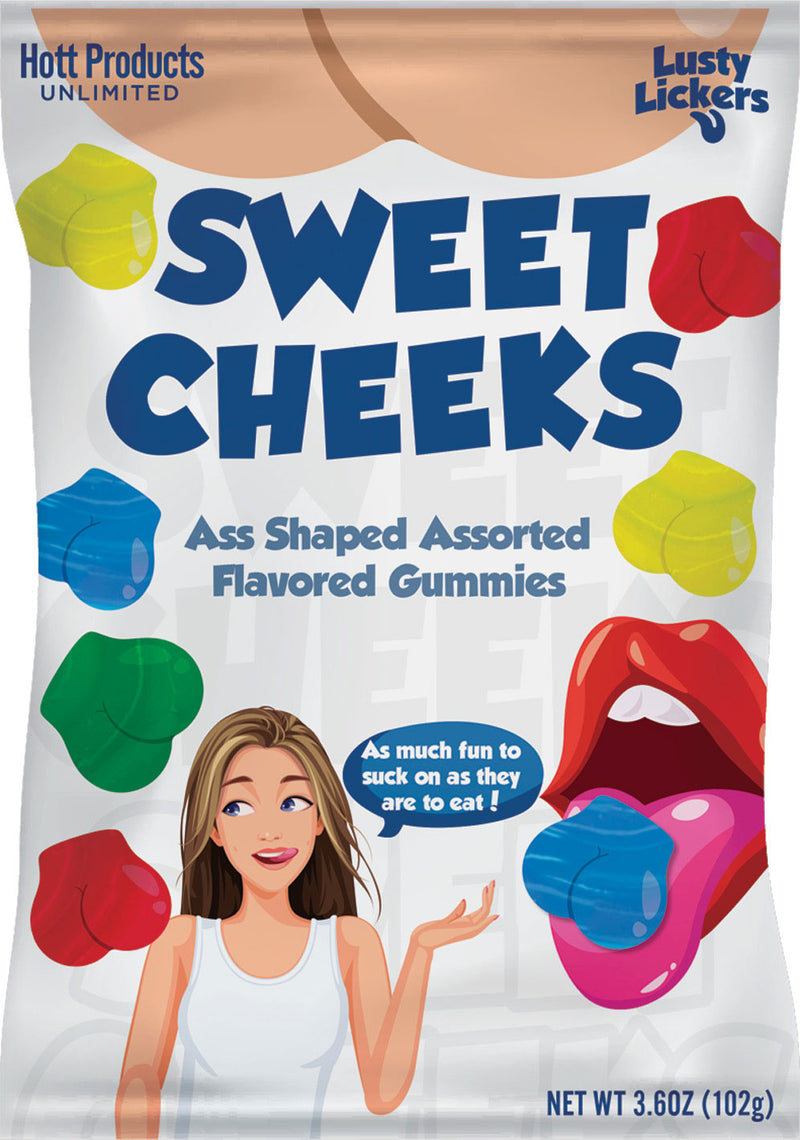 Hott Products Sweet Cheeks Gummies - Ass Shaped Gummies - Assorted Flavors