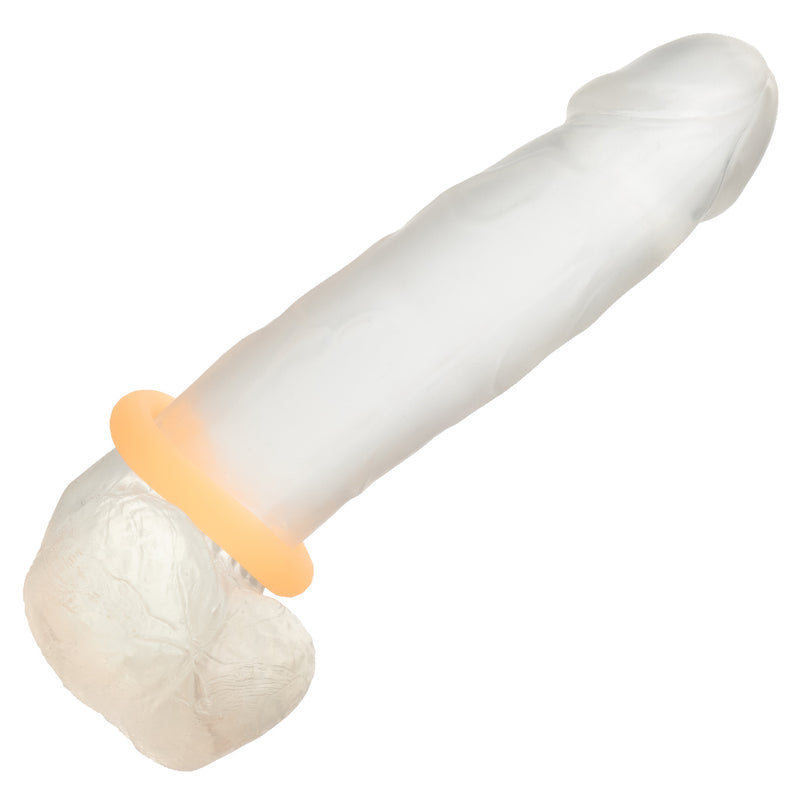 CalExotics Alpha Glow-in-the-Dark Liquid Silicone Prolong Medium Ring - Orange