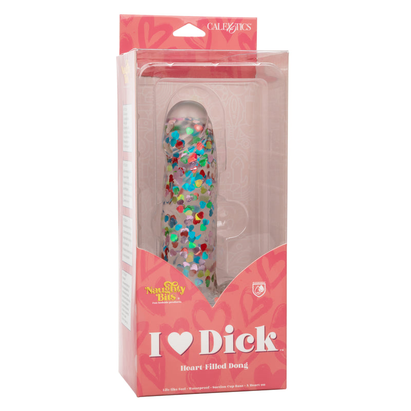 CalExotics Naughty Bits I Love Dick Heart-Filled Dong