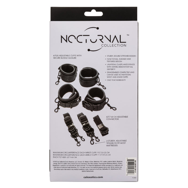 CalExotics Nocturnal Collection Bed Restraints - Black