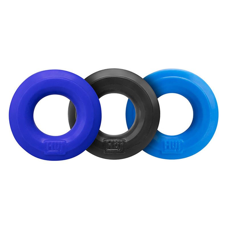 Oxballs Hunkyjunk Huj3 C-Ring 3 Pk - Blue / Multi