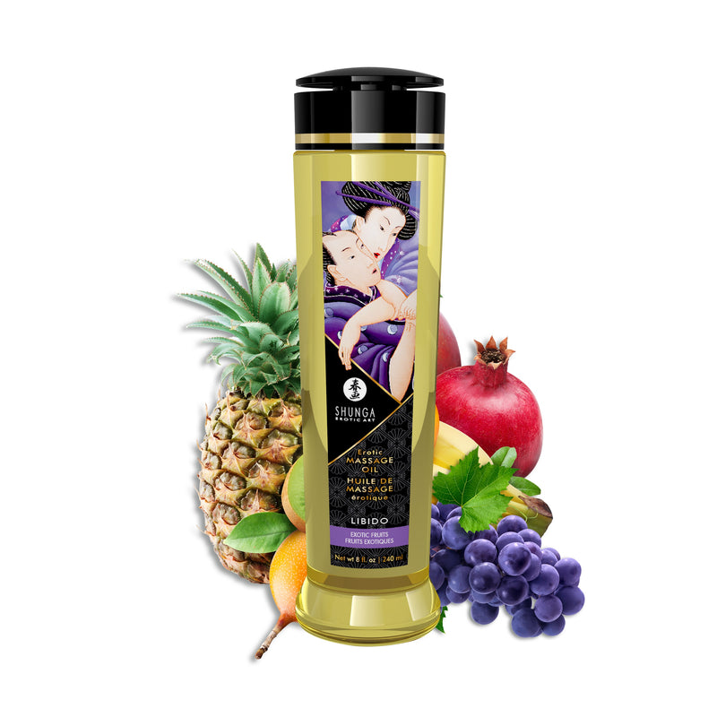Shunga Massage Oils - Libido - 8 Fl. Oz. Exotic Fruits