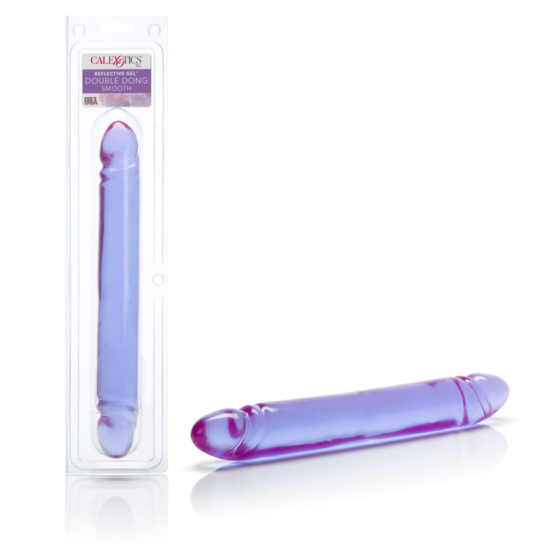 CalExotics Reflective Gel Smooth Double Dong - Purple