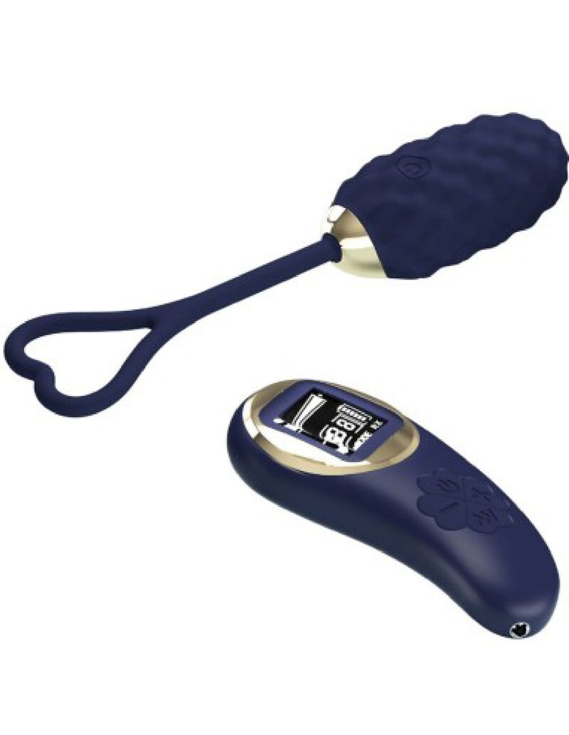 Pretty Love Vivian Remote Control Vibrating Egg - Blue