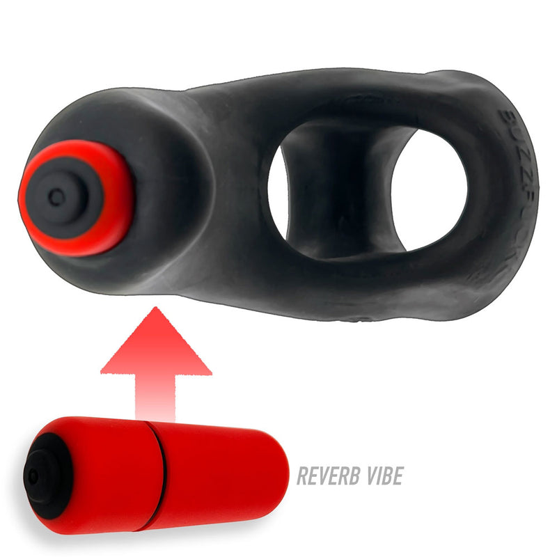Oxballs Buzzfuck Taint Vibe-Sling - Tar Ice