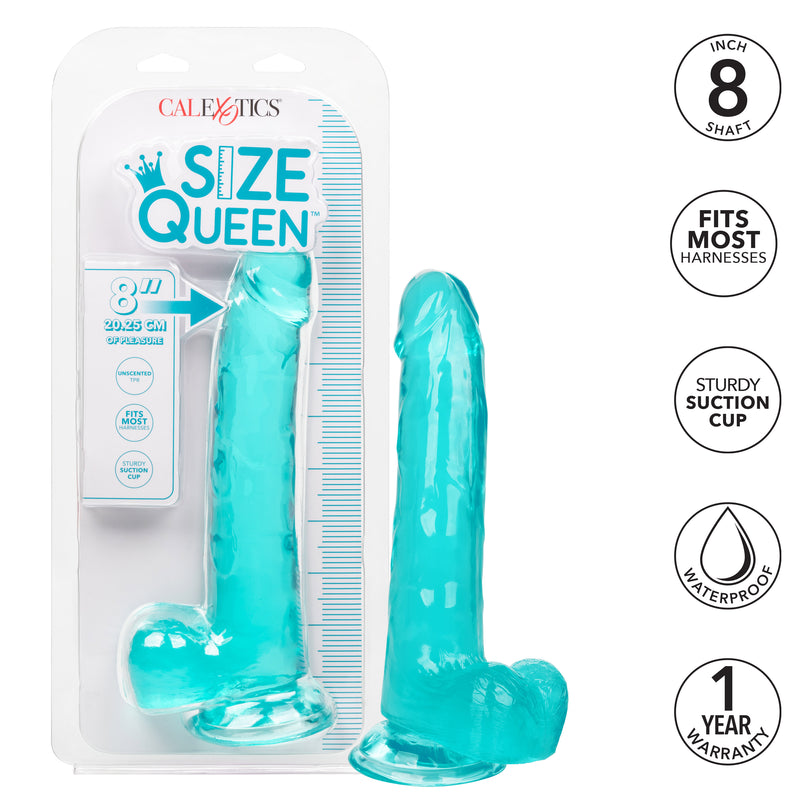 CalExotics Size Queen 8 Inch - Blue
