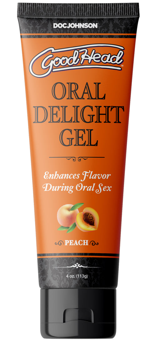 "Goodhead - Oral Delight Gel - Peach 4 Oz Bulk DJ1361-09-BU"